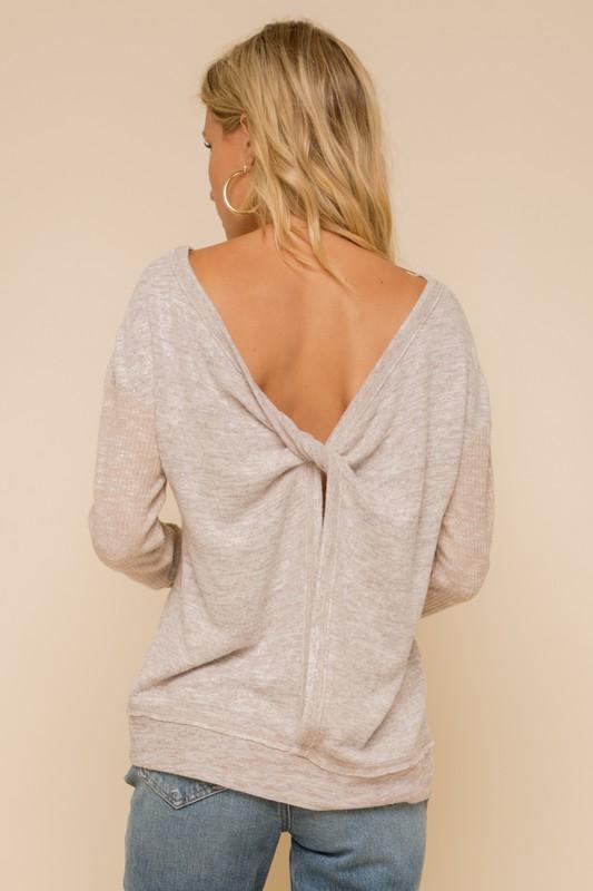 Twisted Open Back Top - Simply Fabulous Boutique