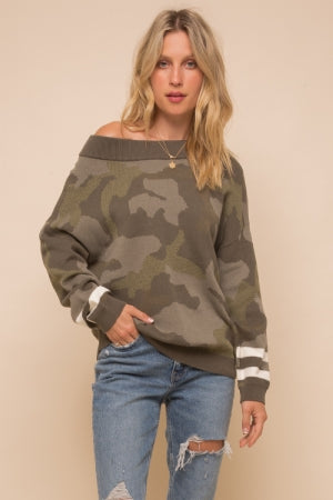 Camo Pullover Sweater